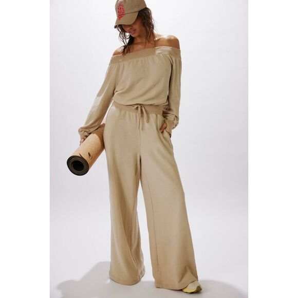 Free People Movement One To Beat Jumpsuit Wide Leg Athleisure Lounge Women Small - Picture 1 of 12